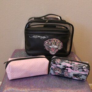Ed Hardy Tiger Makeup Bag Set of 4 Bags NWT